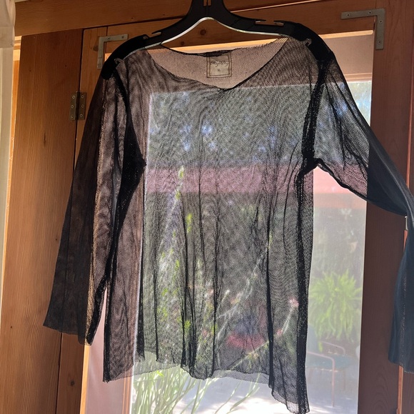 Cotton mesh top -black XL - Picture 4 of 4